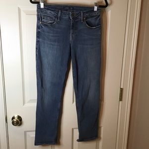 Level 99 Medium Wash Cropped Straight Jeans - 27